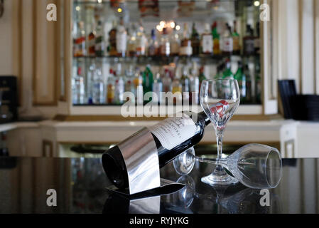 Die DALAT 5 sterne hotel (Sofitel) stammt aus der französischen Kolonialzeit. Die Bar. Vietnam. Stockfoto