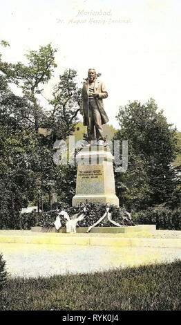 Denkmäler und Gedenkstätten für die Menschen in der Tschechischen Republik, Gebäude in Marienbad, 1913, Karlsbad, Marienbad, Dr. August, Herzig, die Denkmal Stockfoto