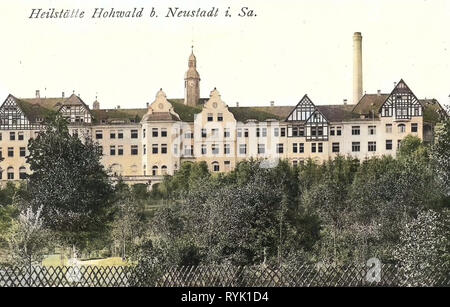 Spa Gebäude in Sachsen, Gebäude im Landkreis Sächsische Schweiz-Osterzgebirge, Neustadt in Sachsen, 1913, Landkreis Sächsische Schweiz-Osterzgebirge, Neustadt, Heilstätte Hohwald, Deutschland Stockfoto