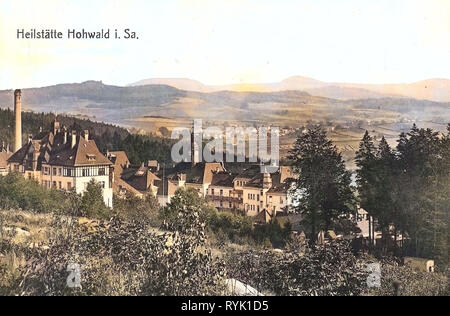 Gebäude im Landkreis Sächsische Schweiz-Osterzgebirge, Spa Gebäude in Sachsen, Neustadt in Sachsen, 1913, Landkreis Sächsische Schweiz-Osterzgebirge, Neustadt, Heilstätte Hohwald, Deutschland Stockfoto