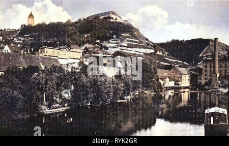 Schloss Neuenburg (Freyburg), Gebäude in Freyburg (Unstrut), Unstrut, 1914, Sachsen-Anhalt, Haren, Deutschland Stockfoto