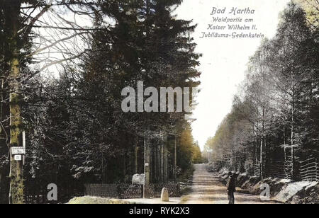 Tharandter Wald, Denkmäler und Gedenkstätten für die Menschen in Deutschland, Denkmäler und Gedenkstätten zu Wilhelm II von Deutschland, 1914, Landkreis Sächsische Schweiz-Osterzgebirge, schlechte Hartha, Kaiser Wilhelm Jubiläums, Gedenkstein Stockfoto