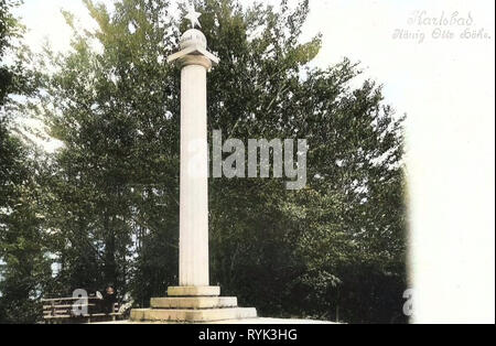 Denkmäler und Gedenkstätten in Karlovy Vary, 1901, Karlsbad, Karlsbad, König Otto Höhe, Tschechische Republik Stockfoto