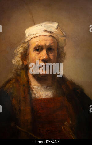 Porträt des Künstlers, Detail, Rembrandt, ca. 1665, Stockfoto