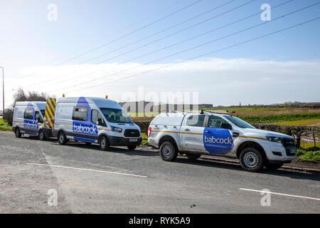 Babcock qualifizierte, bespoke Engineering Service Fahrzeuge in Chorley, Lancashire, Großbritannien Stockfoto