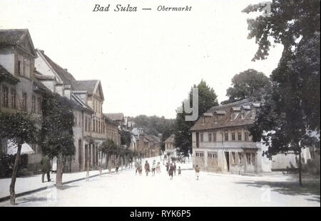 Gebäude in Bad Sulza, Markt Plätze in Thüringen, 1918, Thüringen, Bad Sulza, Obermarkt Stockfoto