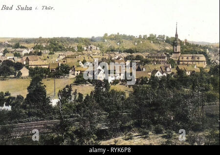 Gebäude in Bad Sulza, Kirchen in Bad Sulza, 1918, Thüringen, Bad Sulza Stockfoto