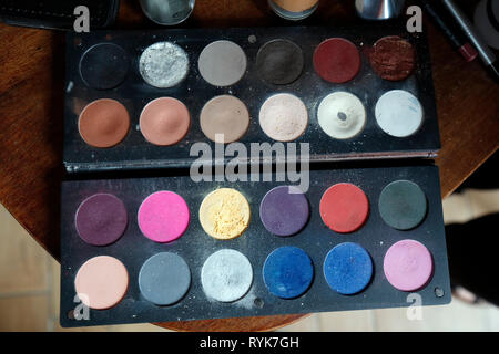 Bunte Eye Shadow Palette. Frankreich. Stockfoto