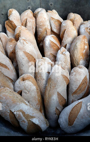 Alte Domancy Craft Festival. Traditionelle Brot zu machen. Frankreich. Stockfoto