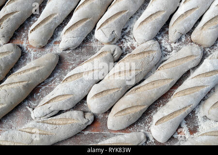 Alte Domancy Craft Festival. Traditionelle Brot zu machen. Frankreich. Stockfoto