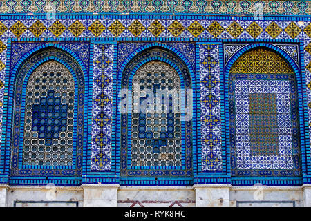 Detail der Felsendom, Jerusalem, Israel. Stockfoto