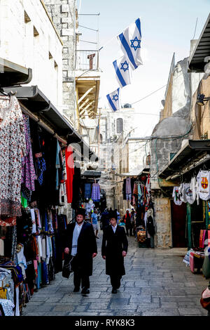 Orthodoxe Juden in Jerusalem, Israel. Stockfoto