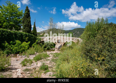 Römische Brücke bei Pollenca, Mallorca, Spanien. Stockfoto