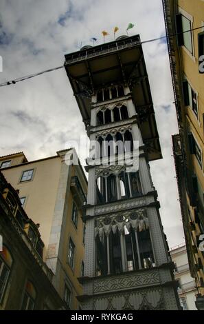 Elevador de Santa Justa, Lissabon, Portugal Stockfoto