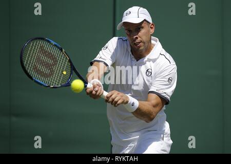 GILLES MULLER, LUXEMBURG, die Wimbledon Championships 2017, 2017 Stockfoto