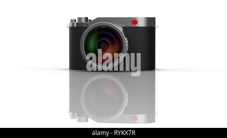 Die 3D-Darstellung der Mode Kamera mit schönen Hintergrund isoliert Stockfoto
