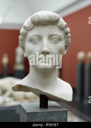 Kopenhagen. Dänemark. Porträtbüste der römischen Kaiserin Livia Drusilla. Ny Carlsberg Glyptotek. Livia Drusilla Claudia, Roma, 30. Januar 58 v. Chr. - Roma, 28. Stockfoto