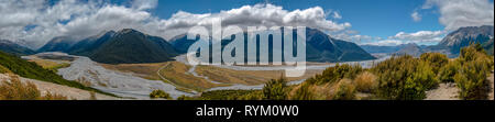 Blick auf den Arthur's Pass National Park, South Island, Neuseeland von Bealeys Track. Stockfoto