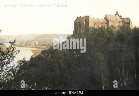 Burg Mildenstein, 1906, Landkreis Mittelsachsen, Leisnig, Schloß und Muldental, Deutschland Stockfoto