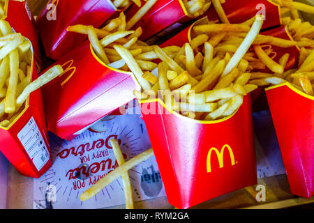 McDonalds Pommes, Spanien McDonalds Pommes Frites Stockfoto