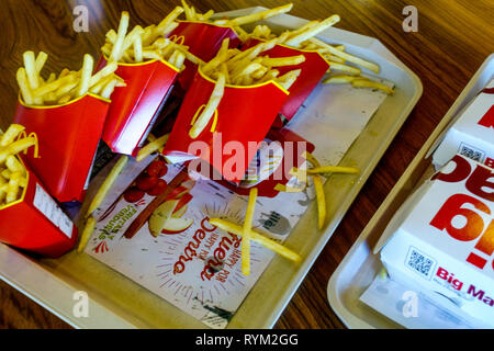 McDonalds Pommes Big Mac, Spanien Stockfoto