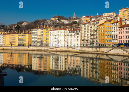 Saone dock, Lyon Stockfoto