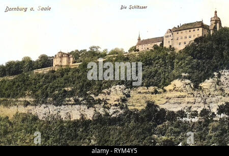 Dornburger Schlösser, 1919, Thüringen, Dornburg, Altes und Goethe, Schloß Stockfoto