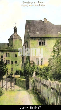 Dornburger Schlösser, 1919, Thüringen, Dornburg, Eingang zum alten Schloß Stockfoto