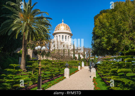 Schrein des Bab in hängenden Garten, Haifa, Israel Stockfoto