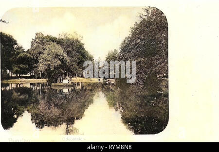 Teiche in Polen, Bolesławiec, 1903, Woiwodschaft Niederschlesien, Bunzlau, Odeonteich Stockfoto