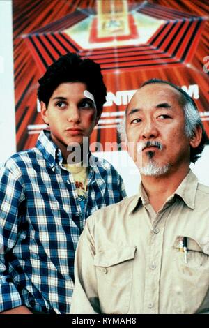 MACCHIO, MORITA, Karate Kid, 1984 Stockfoto