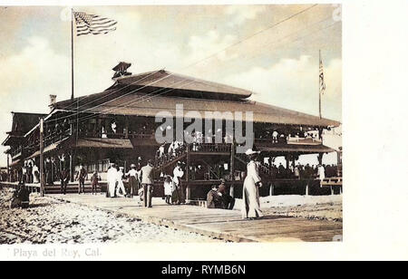 Flaggen von Kalifornien, die Strände von Kalifornien, Restaurants in Kalifornien, Los Angeles, 1905, Kalifornien, Playa del Rey, Vereinigte Staaten von Amerika Stockfoto