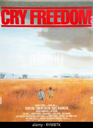 WASHINGTON, Poster, CRY FREEDOM, 1987 Stockfoto