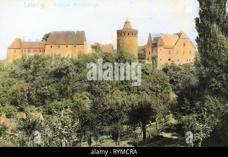 Burg Mildenstein, 1906, Landkreis Mittelsachsen, Leisnig, Schloß Mildenstein, Deutschland Stockfoto