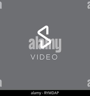 Video Logo. Video produktion Emblem. Video rund unterzeichnen. Kino logo Stock Vektor