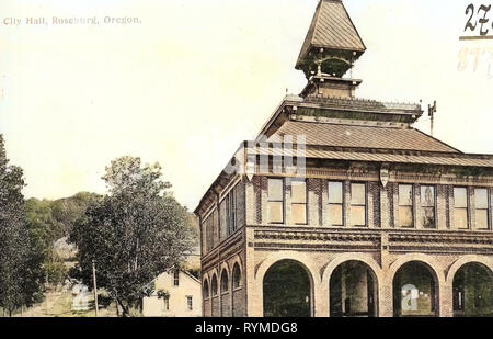 Stadt hallen in Oregon Roseburg, Oregon, 1906, Erz, Rathaus', Vereinigte Staaten von Amerika Stockfoto