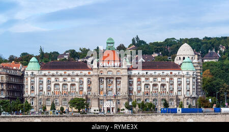 Gellert Hotel Palace Fassade - Budapest, Ungarn Stockfoto