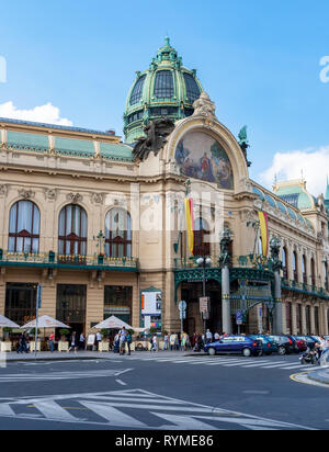 Gemeindehaus in Prag - Tschechische Republik Stockfoto