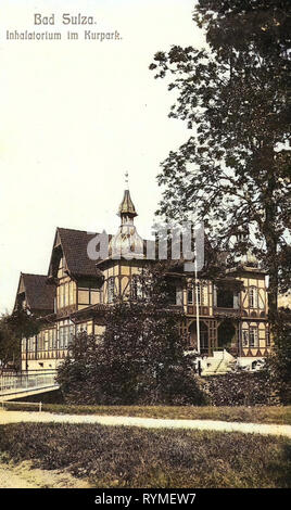 Parks in Thüringen, Spa Gebäude in Deutschland, Bad Sulza, 1907, Thüringen, Inhalatorium im Kurpark Stockfoto