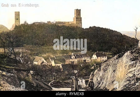 Eckartsburg, Gebäude in Eckartsberga, 1907, Sachsen-Anhalt, Eckartsberga, Deutschland Stockfoto