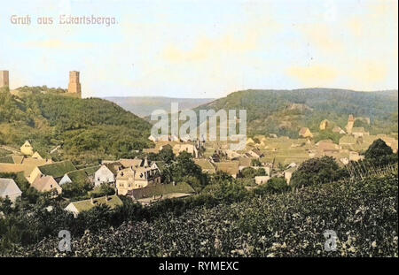 Eckartsburg, Gebäude in Eckartsberga, 1907, Sachsen-Anhalt, Eckartsberga, Deutschland Stockfoto