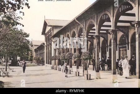 Kolonnaden in Deutschland, Geschäfte in Sachsen, Parkbänke in Deutschland 1907, Vogtlandkreis, Bad Elster, Kolonade Stockfoto