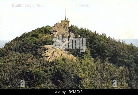 Großvaterfelsen, 1907, Sachsen-Anhalt, Blankenburg, Großvater, Deutschland Stockfoto