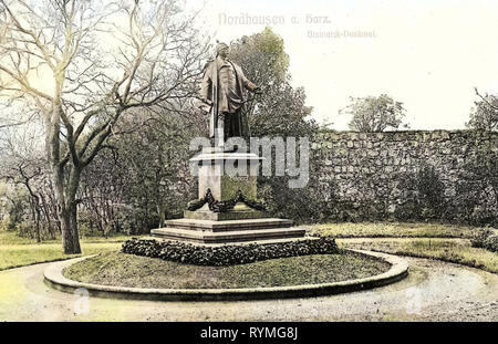 Denkmäler und Gedenkstätten zu Otto von Bismarck, Parks in Nordhausen, 1907, Thüringen, Nordhausen, Bismarck, Denkmal Stockfoto