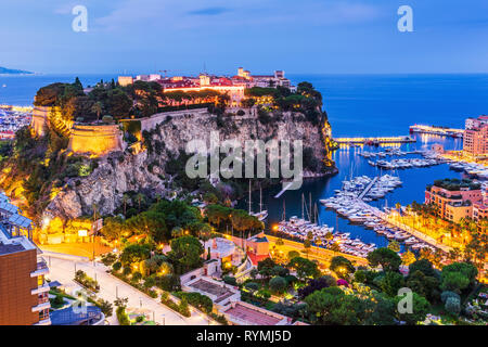 Monaco. Panoramablick auf das Prince Palace in Monte Carlo. Stockfoto