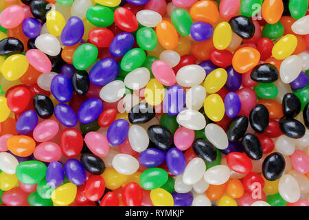 Ein Sortiment von Jelly Beans. Kann als Hintergrund verwendet werden. Stockfoto