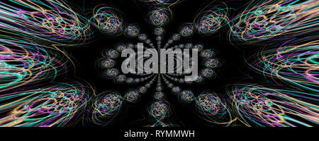 Wunderbar abstrakt dargestellt Glas Objekt 3D Panorama design Stockfoto