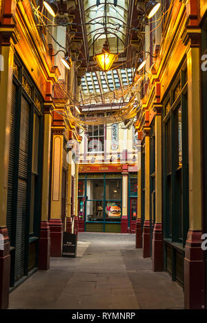 Leadenhall Market, einem der ältesten Märkte in London, London, England, Großbritannien Stockfoto