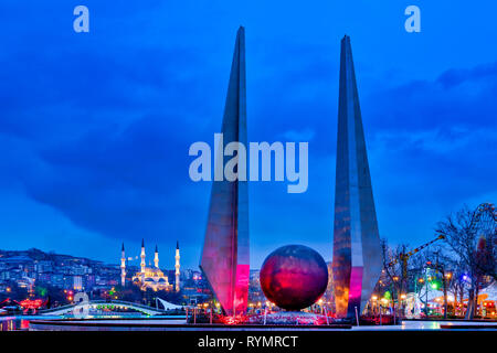 Atatürk Denkmal in Gençlik Parkı, Ankara, Türkei Stockfoto