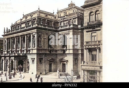 Historische Bilder der Ungarischen Staatsoper in Budapest 1904, Budapest, 1904, Königliche Oper, Ungarn Stockfoto